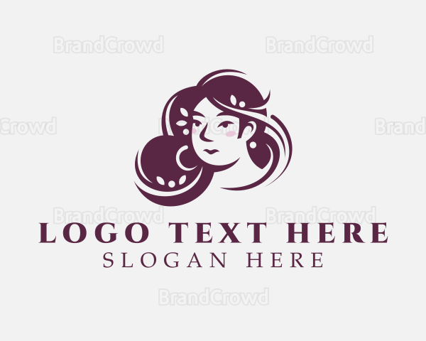 Beautiful Lady Hairdresser Logo