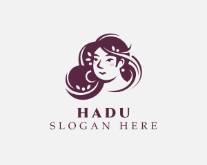 Beautiful Lady Hairdresser Logo