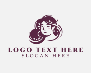 Beautiful Lady Hairdresser Logo