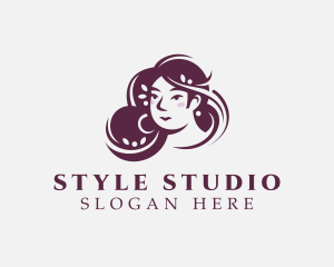 Beautiful Lady Hairdresser logo design