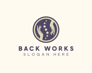 Back - Spine Hand Massage Theraphy logo design