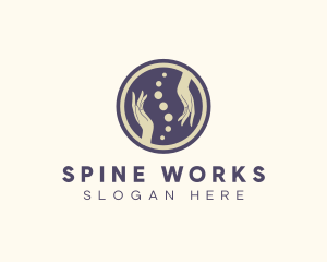 Spine - Spine Hand Massage Theraphy logo design