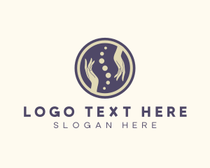 Hand - Spine Hand Massage Theraphy logo design