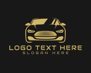 Auto Service - Yellow Sports Car logo design