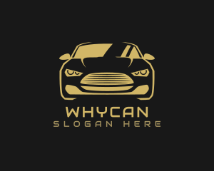 Yellow Sports Car  Logo