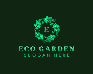 Eco Garden Leaves logo design