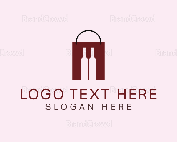 Wine Shopping Bag Logo