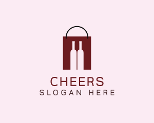Wine Shopping Bag  Logo