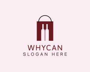 Wine Shopping Bag  Logo