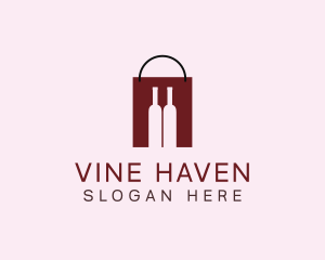 Wine Shopping Bag  logo design