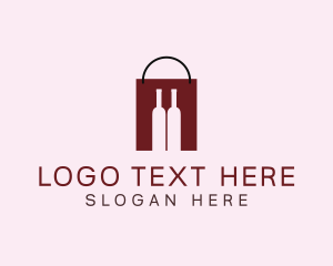 Wine Shopping Bag  Logo