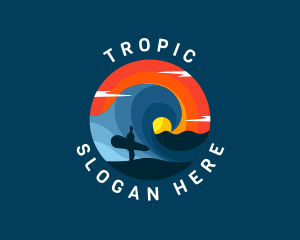 Beach Surfing Summer logo design