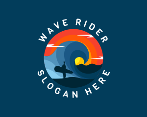 Surf - Beach Surfing Summer logo design