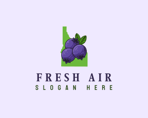 Idaho Huckleberry Fruit logo design