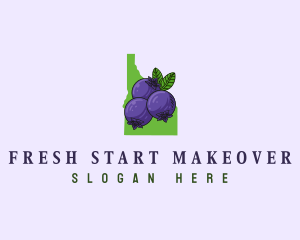 Idaho Blueberry Fruit logo design