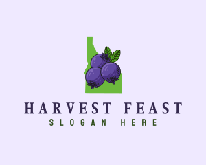 Idaho Blueberry Fruit logo design