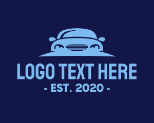 Drive - Blue Car Automobile logo design