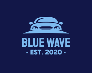 Blue Car Automobile logo design