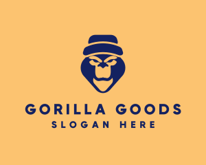 Gorilla - Angry Gorilla Face logo design