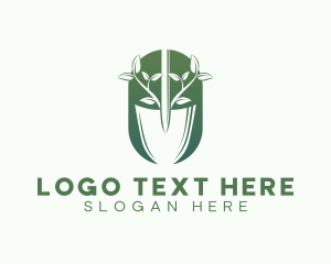 Lawn - Landscaper Shovel Plant logo design