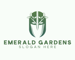 Landscaper Shovel Plant logo design