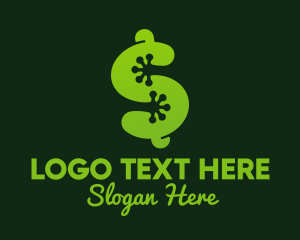 Green Frog - Frog Dollar Sign logo design