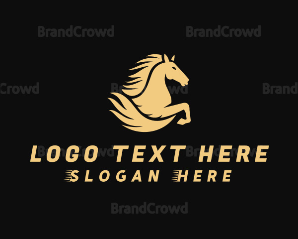 Fast Equestrian Horse Logo