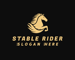 Fast Equestrian Horse  logo design