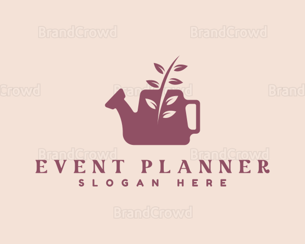 Garden Leaf Watering Can Logo