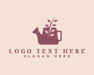 Farmer - Garden Leaf Watering Can logo design