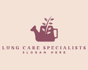 Garden Leaf Watering Can logo design