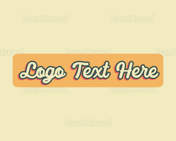 Tropical Hipster Cursive Logo