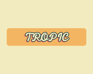 Tropical Hipster Cursive logo design