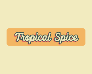 Tropical Hipster Cursive logo design