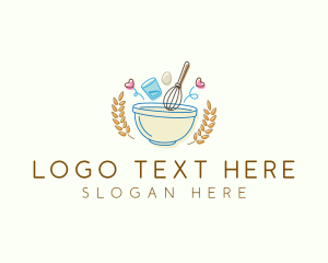 Bowl - Whisk Heart Baking logo design