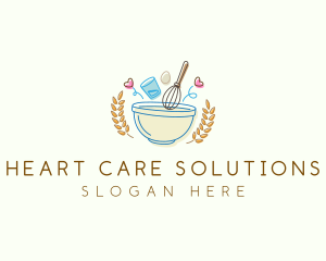 Whisk Heart Baking logo design