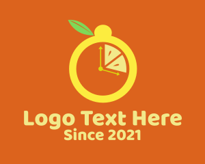 Fruit Juice - Lemon Clock Timer logo design