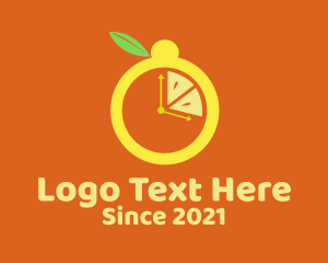 Juicing - Lemon Clock Timer logo design