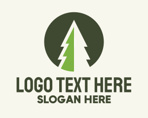 Sustainability - Pine Tree Minimalist Badge logo design