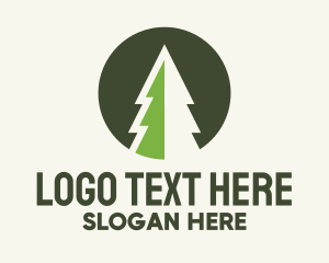 Pine Tree Minimalist Badge Logo