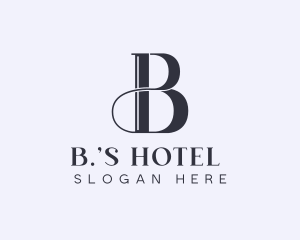 Boutique Hotel Business Letter B logo design