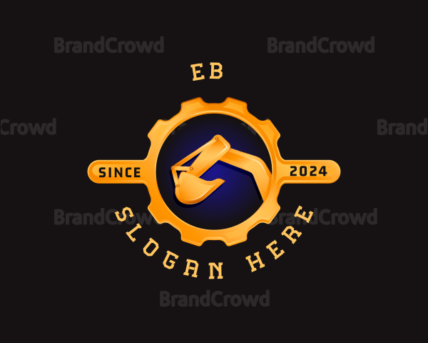 Excavator Gear Backhoe Logo