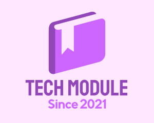 Module - 3d Purple Book logo design