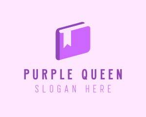 Book Purple Bookmark logo design