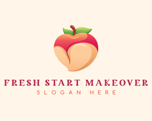 Peach Naughty Sexy logo design