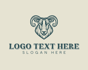 Homesteading - Ram Animals Livestock logo design