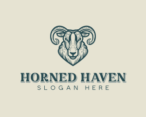 Horned - Goat Ranch Livestock logo design