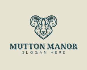 Mutton - Ram Animals Livestock logo design