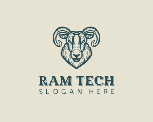 Ram Animals Livestock logo design