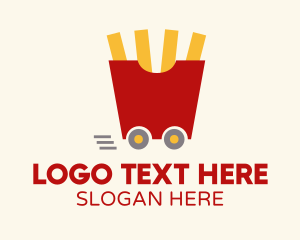 Food Stall - Fries Snack Cart logo design
